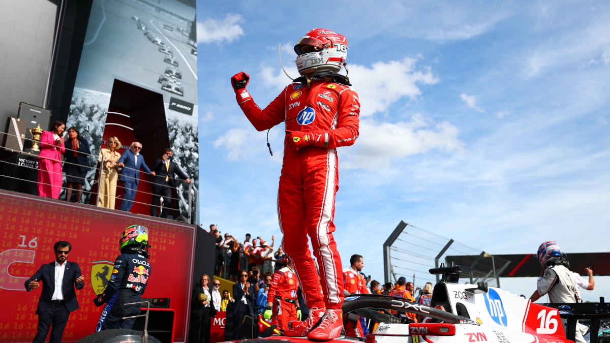 Formula 1: Leclerc triumphs at Silverstone as Antonellis charge unravels and Verstappen crashes out