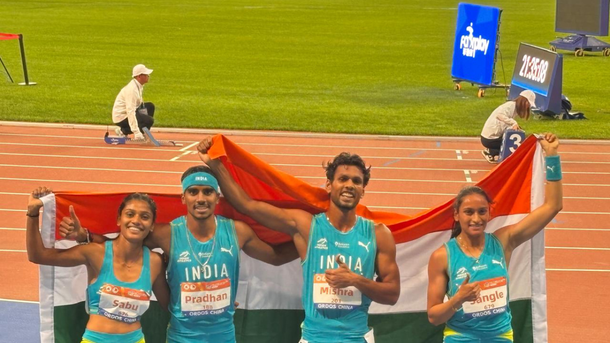 Indian mixed 4x400m relay team wins gold in Asian U23 Athletics