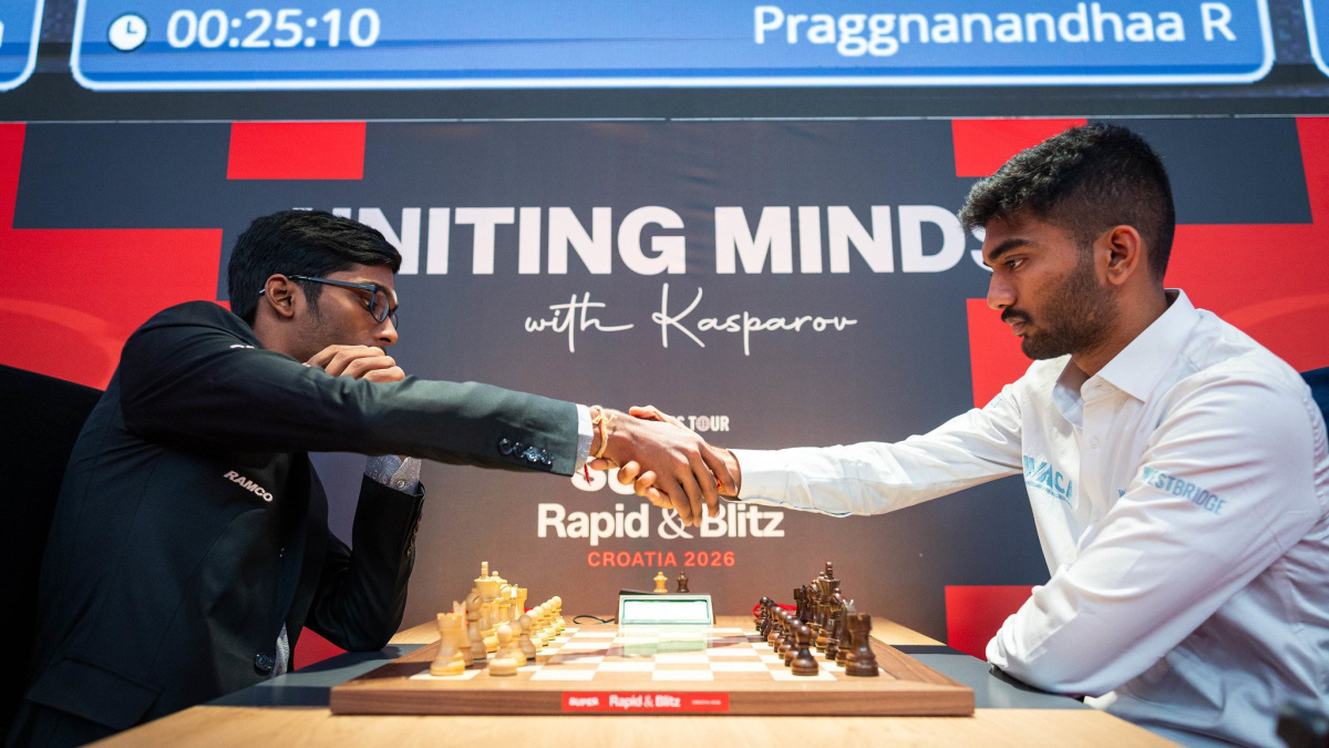 Praggnanandhaa joint second, Gukesh tied sixth after opening day of Grand Chess Tour Croatia