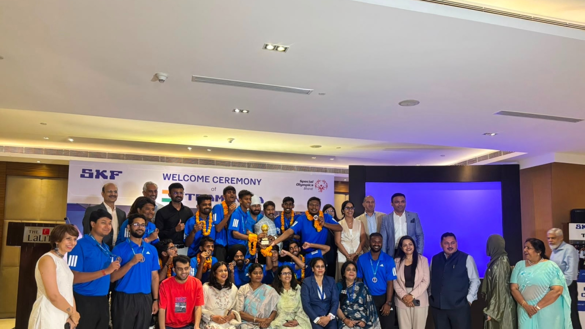 Special Olympics Bharat football team felicitated after Gothia Cup 2026 bronze medal