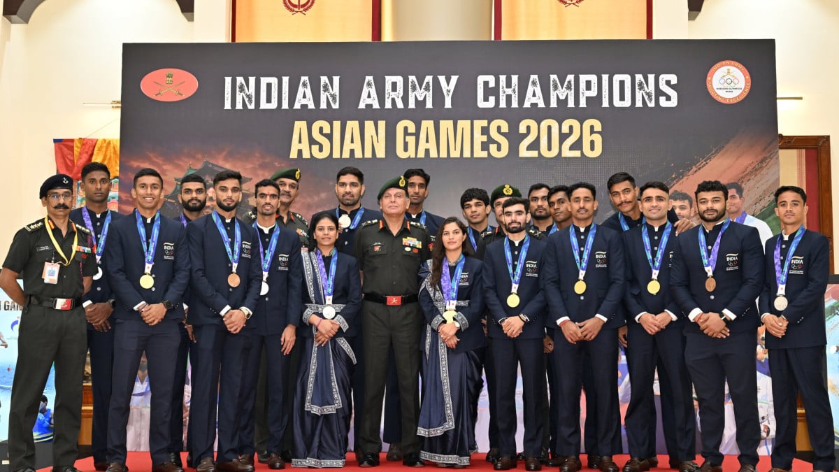 COAS Dhiraj Seth felicitates Army athletes for 20-medal haul at Asian Games
